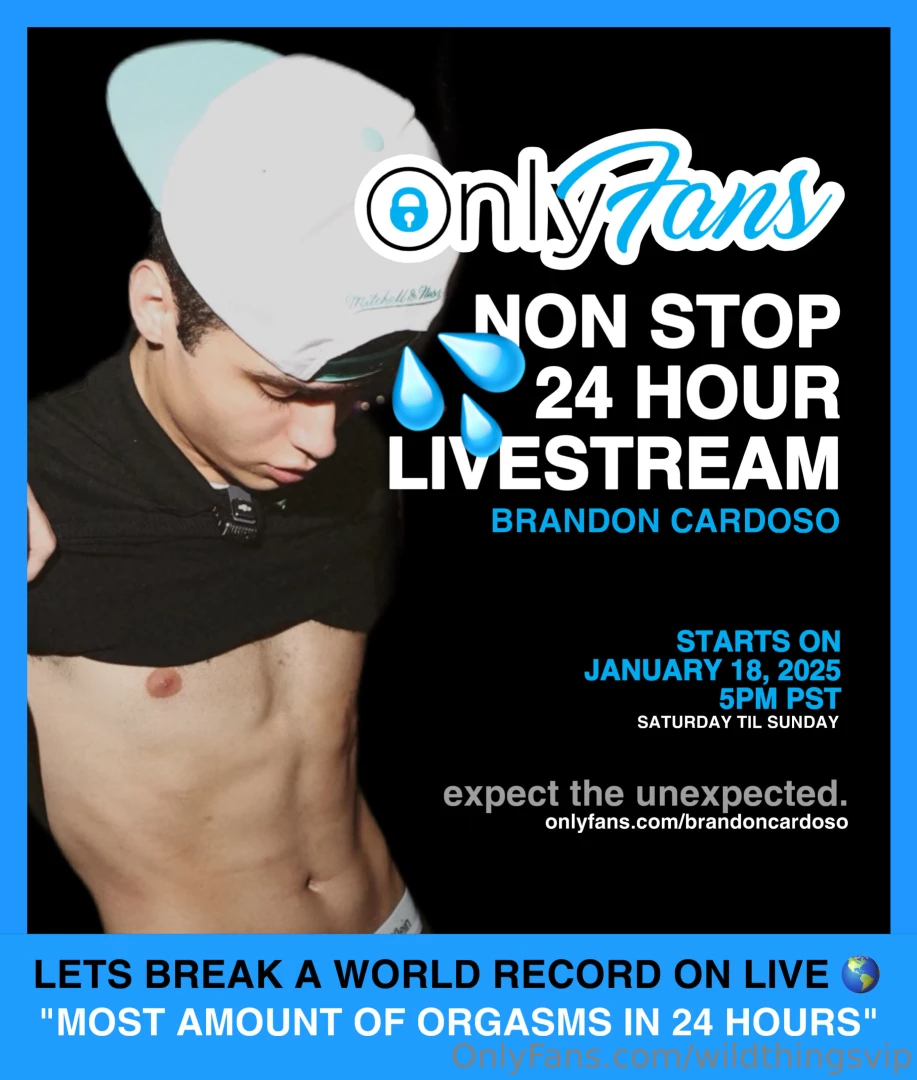 Will brandoncardoso break the world record for most amount of orgasms 
