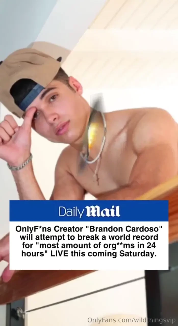 Will brandoncardoso break the world record for most amount of orgasms part 2 