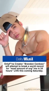 Will brandoncardoso break the world record for most amount of orgasms part 2