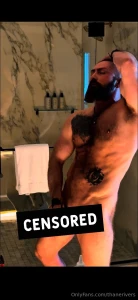 The belt comes off and the cock gets hard and something cums out