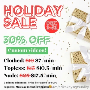 Cum have some holiday fun with me this month with a sexy sale i can t
