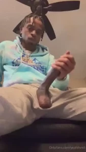 Early morning jacking my long dick off until i busted a big ass