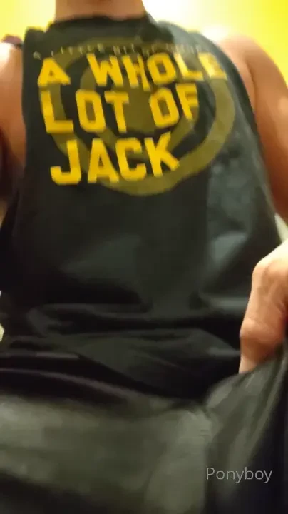 Horny with 2lbs dangling on my ball bag at the gym 