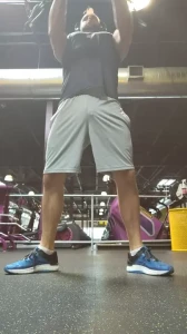 Getting a workout in chest and arms as requested got to try to bulk up