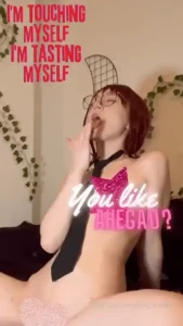 I m too delicious today do you want a taste at the moment of orgasm i