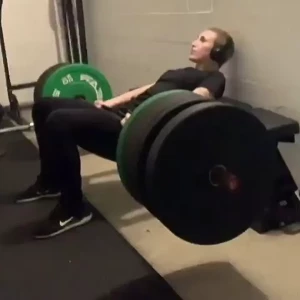 How many kgs i lifted in the video below where i perform a hipthrust