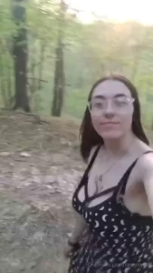 Running around the woods after two strawberry margs