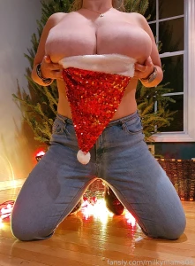 Santa said i m on the naughty list want to see why hugeboobs lactation part 1