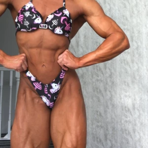 Show day sunday throwback tanned and flexing in unicorn bikini from 2 part 3