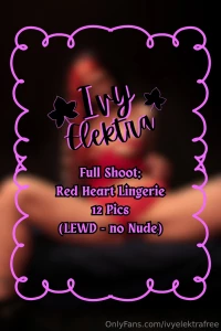 Submit to the goddess of your dreams full shoot red heart lingerie 12