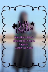 Mini photo shoot outdoor fur coat amp lingerie lewd- no nude all