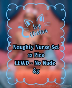 Naughty nurse set 12 pics lewd - no nude