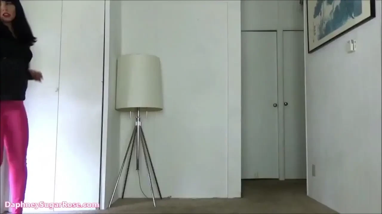 Remote control girlfriend in shiny spandex leggings wearing shiny hot part 1 