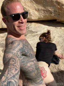 Went hiking with rainbow-girl and had to pause to get naughty in