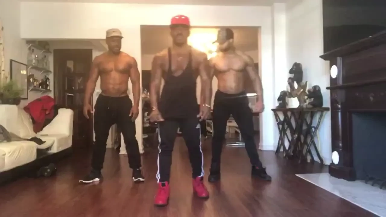 Fuck yessss love me my fans practicing some new moves with the bros 