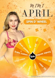 Be the luckiest guy spin my wheel and get the prize that you deserve