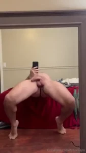 Some early morning stretches feel good want to lick my ass and nuts