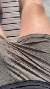 I cut the lining out of these green mesh shorts and now i get super part 1