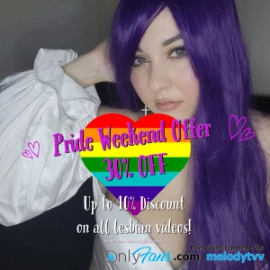 Join melodytvv - her subscription price will be -30 for all weekend