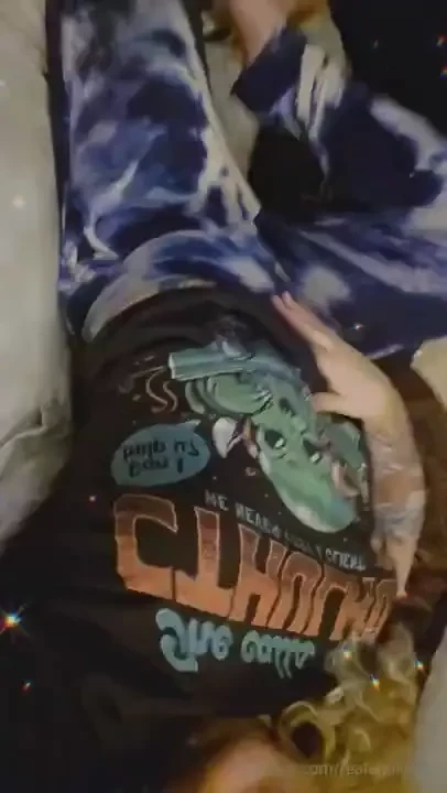 All cozy in bed got my hair re bleached 