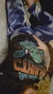 All cozy in bed got my hair re bleached