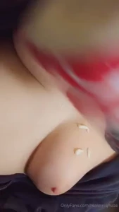 Mm cozy vibes and peppermint lotion on my hard tits so tingly i love