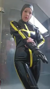 Enjoy both of these latex undressing clips today free for all