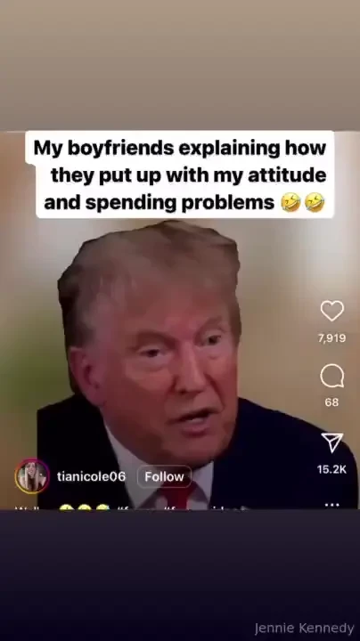 My boyfriends explaining how they put up with my attitude and spending 