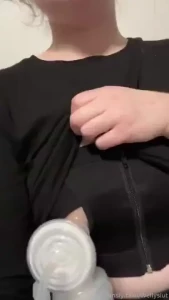 Late night breast pumping milf lactation lactating breastmilk