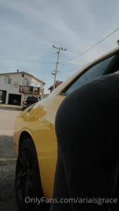 meetariagrace - Naughty little show in front of my car part 1 