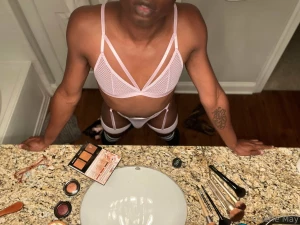 The way lace and fishnet lingerie feels carrying my dick and balls is part 1