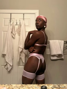 The way lace and fishnet lingerie feels carrying my dick and balls is part 10