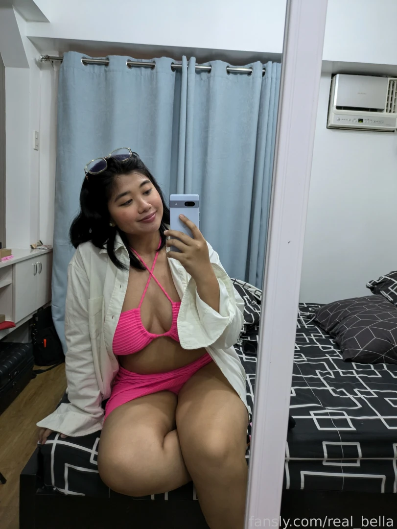 Mirro selfie bikini selfie teen young chubby bigtits solo asian 