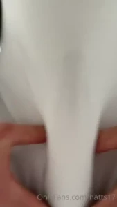 Teaser for this weeks video dick print on this white vest this is the