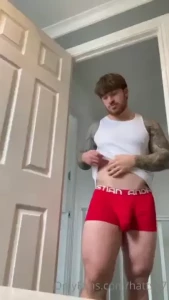 Teaser for this weeks video got my xmas red boxers on ready to take