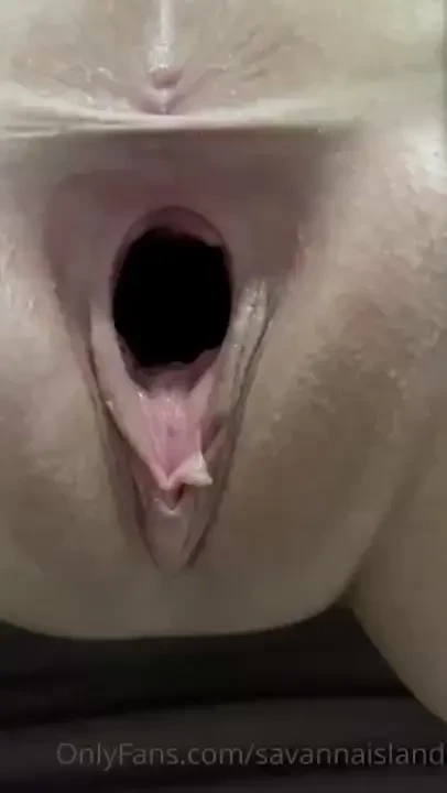 Daddy fingering my gaped pussy 