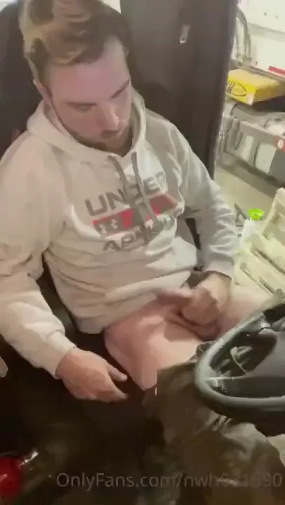 Went and cleaned my work truck but got horny doing so 