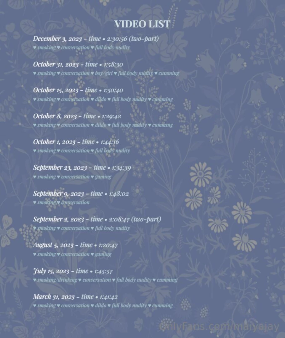 Here s my freshly updated video list it has all my new streams and part 4 