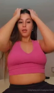 Take off my bra and start kissing my neck while squeezing my tits with