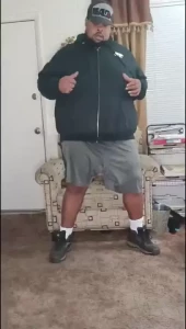 Just home from work fully clothed then naked with just my boots on