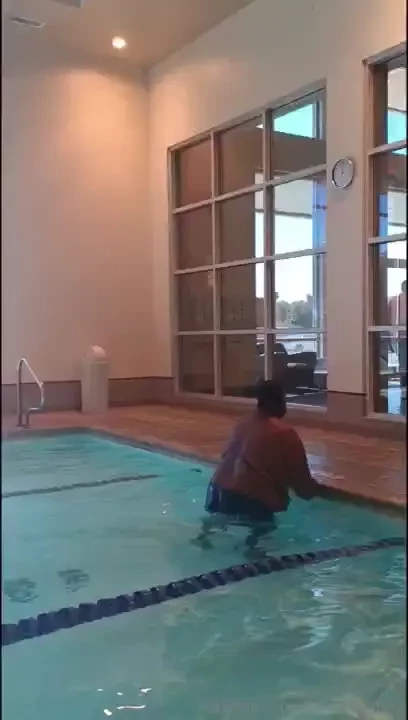 Fat guy in the pool i need to get better stamina i had to break up the part 1 