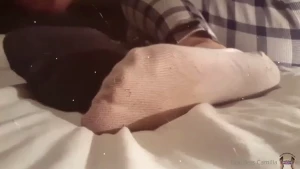 Taking you all back to the early days in this sock removal clip