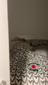 Peeked through the door