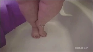 Ssbbw rachel s sudsy soles a shower tease get ready to worship my wet