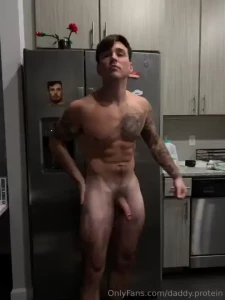 Late night post nut greek god muscle flexing