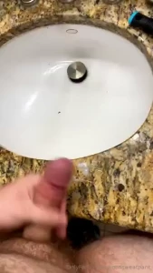 Who wants a turn playing with my sweaty cock before i take a shower part 2