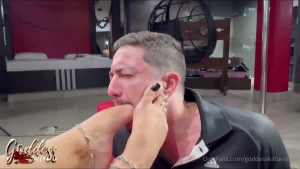 Goddess kiffa moans in pleasure while her slave worships her feet foot