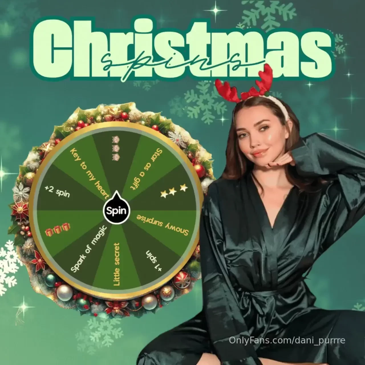 Christmas spins feel the magic of christmas try your luck by spinning 