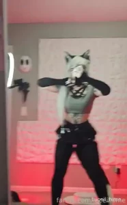 Watch me wag with my new tail freebie for all my subs 3 clothed sfw