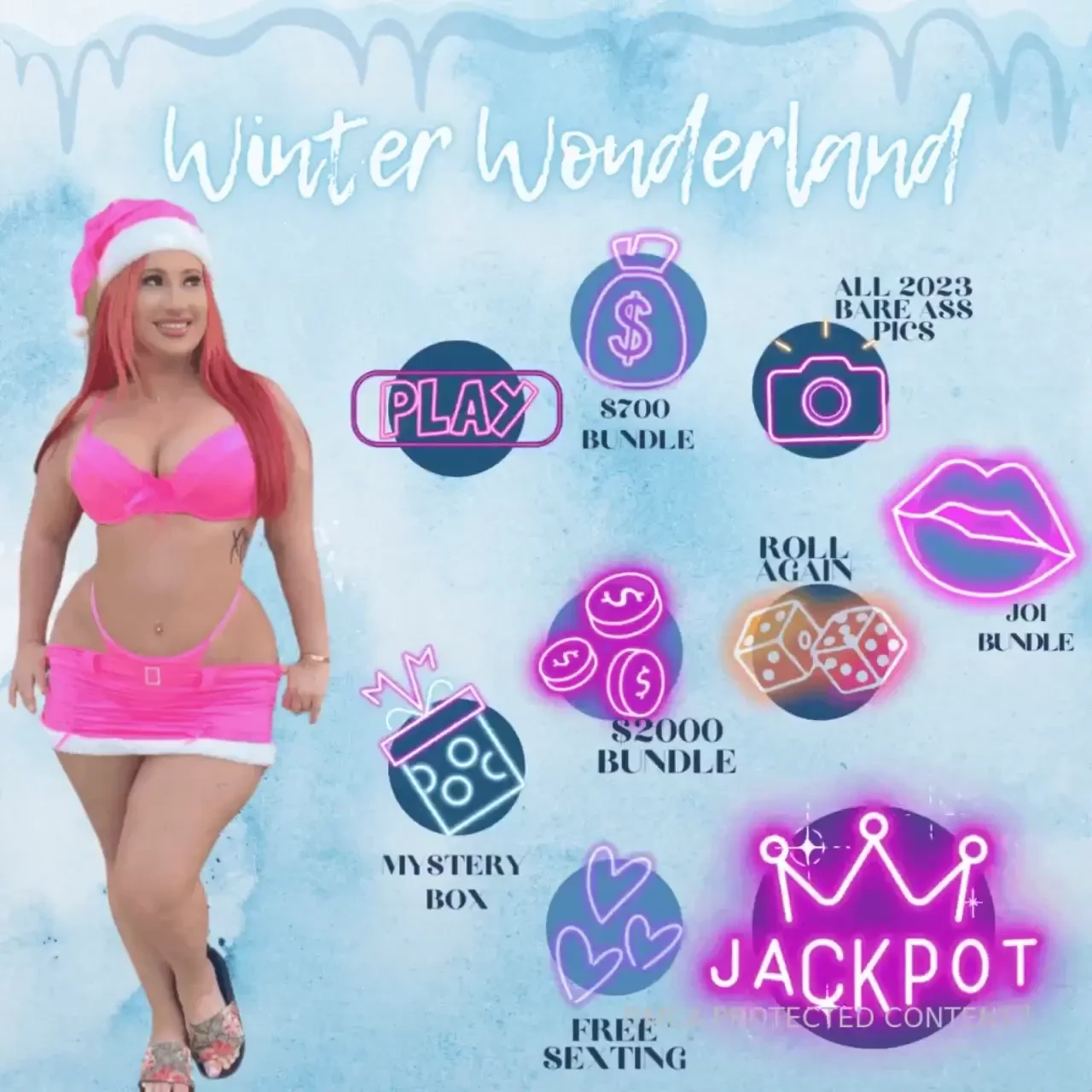 Winter wonderland adventure roll a die and win every time one roll 10 